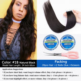 MRS HAIR Natural Hair Extensions Tape in Human Hair Extensions Invisible Skin Weft Tape Extensions Straight Blonde 20pcs NonRemy