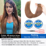 MRS HAIR Natural Hair Extensions Tape in Human Hair Extensions Invisible Skin Weft Tape Extensions Straight Blonde 20pcs NonRemy
