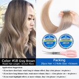 MRS HAIR Natural Hair Extensions Tape in Human Hair Extensions Invisible Skin Weft Tape Extensions Straight Blonde 20pcs NonRemy