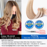 MRS HAIR Natural Hair Extensions Tape in Human Hair Extensions Invisible Skin Weft Tape Extensions Straight Blonde 20pcs NonRemy
