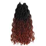 Synthetic Crochet Braids Hair Goddess Faux Locs Ombre Curly Soft Dreads Dreadlocks For Black Woman Extensions YXCHERISHAIR