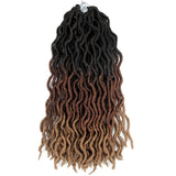 Synthetic Crochet Braids Hair Goddess Faux Locs Ombre Curly Soft Dreads Dreadlocks For Black Woman Extensions YXCHERISHAIR