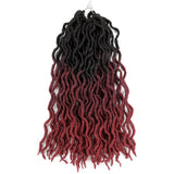 Synthetic Crochet Braids Hair Goddess Faux Locs Ombre Curly Soft Dreads Dreadlocks For Black Woman Extensions YXCHERISHAIR
