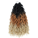 Synthetic Crochet Braids Hair Goddess Faux Locs Ombre Curly Soft Dreads Dreadlocks For Black Woman Extensions YXCHERISHAIR