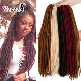 VERVES Crochet Dreadlocks Hair Extension 18 inch 54 roots/piece Soft Sister Locks Afro Crochet Braids synthetic hair Blonde,Bug