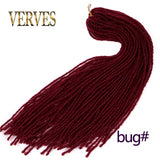 VERVES Crochet Dreadlocks Hair Extension 18 inch 54 roots/piece Soft Sister Locks Afro Crochet Braids synthetic hair Blonde,Bug