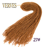 VERVES Crochet Dreadlocks Hair Extension 18 inch 54 roots/piece Soft Sister Locks Afro Crochet Braids synthetic hair Blonde,Bug