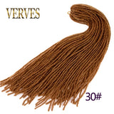 VERVES Crochet Dreadlocks Hair Extension 18 inch 54 roots/piece Soft Sister Locks Afro Crochet Braids synthetic hair Blonde,Bug