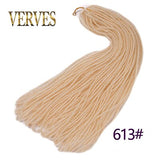 VERVES Crochet Dreadlocks Hair Extension 18 inch 54 roots/piece Soft Sister Locks Afro Crochet Braids synthetic hair Blonde,Bug