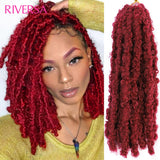 Butterfly Locs Crochet Hair Bob Butterfly Locs Hair meches Locks Butterfly Faux Soft Synthetic Crochet Braids Hair Extensions
