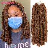 Butterfly Locs Crochet Hair Bob Butterfly Locs Hair meches Locks Butterfly Faux Soft Synthetic Crochet Braids Hair Extensions