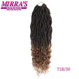 Goddess Locs Crochet Hair Soft Faux Locks Crochet Braids With Curly Ends Wavy Synthetic Braiding Hair Extensions For Black Women