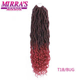 Goddess Locs Crochet Hair Soft Faux Locks Crochet Braids With Curly Ends Wavy Synthetic Braiding Hair Extensions For Black Women