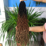 YunRong Nu Locs Crochet Hair 36 24 18 Inches Faux Locs Extension Synthetic Soft Goddess Braiding Dreadlocks Hair For Black Women