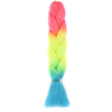 Natifah Jumbo Braiding Hair 100g 24 Inch Pre Stretched For Afro Ombre Extensions Braids Bug Color Wholesale Synthetic Fake Hair