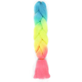 Natifah Jumbo Braiding Hair 100g 24 Inch Pre Stretched For Afro Ombre Extensions Braids Bug Color Wholesale Synthetic Fake Hair
