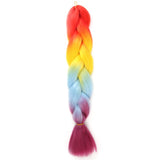 Natifah Jumbo Braiding Hair 100g 24 Inch Pre Stretched For Afro Ombre Extensions Braids Bug Color Wholesale Synthetic Fake Hair