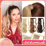 S-noilite Synthetic 17"/23"/26" Long Clip In Ponytail Hair Extension Wrap Around Ponytail Fake Pony Tail Hairpiece For Women