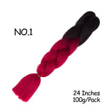 Mirra's Mirror 24inch Jumbo Hair For Braids Ombre Braiding Hair Extensions Synthetic Jumbo Braid Blonde Pink Golden Hair