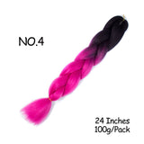 Mirra's Mirror 24inch Jumbo Hair For Braids Ombre Braiding Hair Extensions Synthetic Jumbo Braid Blonde Pink Golden Hair