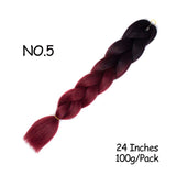 Mirra's Mirror 24inch Jumbo Hair For Braids Ombre Braiding Hair Extensions Synthetic Jumbo Braid Blonde Pink Golden Hair