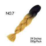 Mirra's Mirror 24inch Jumbo Hair For Braids Ombre Braiding Hair Extensions Synthetic Jumbo Braid Blonde Pink Golden Hair
