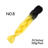 Mirra's Mirror 24inch Jumbo Hair For Braids Ombre Braiding Hair Extensions Synthetic Jumbo Braid Blonde Pink Golden Hair