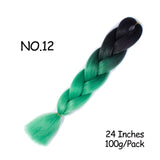 Mirra's Mirror 24inch Jumbo Hair For Braids Ombre Braiding Hair Extensions Synthetic Jumbo Braid Blonde Pink Golden Hair