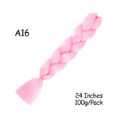 Mirra's Mirror 24inch Jumbo Hair For Braids Ombre Braiding Hair Extensions Synthetic Jumbo Braid Blonde Pink Golden Hair
