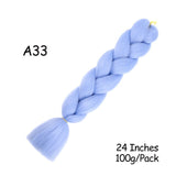 Mirra's Mirror 24inch Jumbo Hair For Braids Ombre Braiding Hair Extensions Synthetic Jumbo Braid Blonde Pink Golden Hair
