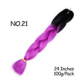 Mirra's Mirror 24inch Jumbo Hair For Braids Ombre Braiding Hair Extensions Synthetic Jumbo Braid Blonde Pink Golden Hair