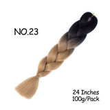 Mirra's Mirror 24inch Jumbo Hair For Braids Ombre Braiding Hair Extensions Synthetic Jumbo Braid Blonde Pink Golden Hair
