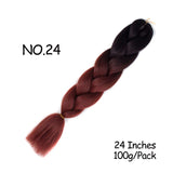 Mirra's Mirror 24inch Jumbo Hair For Braids Ombre Braiding Hair Extensions Synthetic Jumbo Braid Blonde Pink Golden Hair