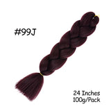 Mirra's Mirror 24inch Jumbo Hair For Braids Ombre Braiding Hair Extensions Synthetic Jumbo Braid Blonde Pink Golden Hair