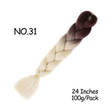 Mirra's Mirror 24inch Jumbo Hair For Braids Ombre Braiding Hair Extensions Synthetic Jumbo Braid Blonde Pink Golden Hair