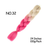 Mirra's Mirror 24inch Jumbo Hair For Braids Ombre Braiding Hair Extensions Synthetic Jumbo Braid Blonde Pink Golden Hair