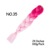 Mirra's Mirror 24inch Jumbo Hair For Braids Ombre Braiding Hair Extensions Synthetic Jumbo Braid Blonde Pink Golden Hair