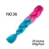 Mirra's Mirror 24inch Jumbo Hair For Braids Ombre Braiding Hair Extensions Synthetic Jumbo Braid Blonde Pink Golden Hair
