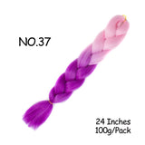 Mirra's Mirror 24inch Jumbo Hair For Braids Ombre Braiding Hair Extensions Synthetic Jumbo Braid Blonde Pink Golden Hair