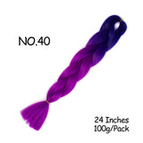 Mirra's Mirror 24inch Jumbo Hair For Braids Ombre Braiding Hair Extensions Synthetic Jumbo Braid Blonde Pink Golden Hair