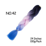 Mirra's Mirror 24inch Jumbo Hair For Braids Ombre Braiding Hair Extensions Synthetic Jumbo Braid Blonde Pink Golden Hair