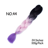 Mirra's Mirror 24inch Jumbo Hair For Braids Ombre Braiding Hair Extensions Synthetic Jumbo Braid Blonde Pink Golden Hair