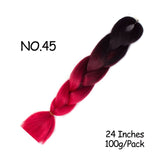 Mirra's Mirror 24inch Jumbo Hair For Braids Ombre Braiding Hair Extensions Synthetic Jumbo Braid Blonde Pink Golden Hair