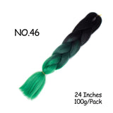 Mirra's Mirror 24inch Jumbo Hair For Braids Ombre Braiding Hair Extensions Synthetic Jumbo Braid Blonde Pink Golden Hair