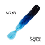 Mirra's Mirror 24inch Jumbo Hair For Braids Ombre Braiding Hair Extensions Synthetic Jumbo Braid Blonde Pink Golden Hair