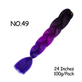 Mirra's Mirror 24inch Jumbo Hair For Braids Ombre Braiding Hair Extensions Synthetic Jumbo Braid Blonde Pink Golden Hair