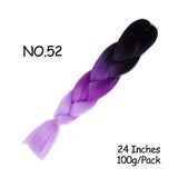 Mirra's Mirror 24inch Jumbo Hair For Braids Ombre Braiding Hair Extensions Synthetic Jumbo Braid Blonde Pink Golden Hair