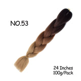 Mirra's Mirror 24inch Jumbo Hair For Braids Ombre Braiding Hair Extensions Synthetic Jumbo Braid Blonde Pink Golden Hair