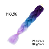 Mirra's Mirror 24inch Jumbo Hair For Braids Ombre Braiding Hair Extensions Synthetic Jumbo Braid Blonde Pink Golden Hair