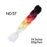 Mirra's Mirror 24inch Jumbo Hair For Braids Ombre Braiding Hair Extensions Synthetic Jumbo Braid Blonde Pink Golden Hair